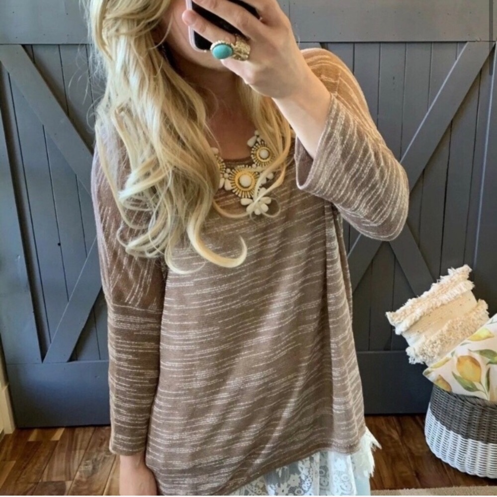 Tissue Knit Blouse Tee